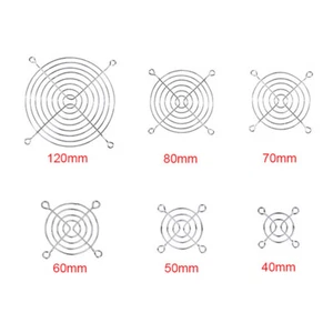 Chrome Finish Wire PC Cooling Fan Grill Guard 40 50 60 70 80 120 mm