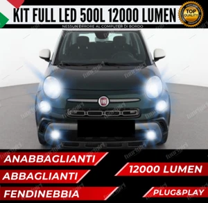 KIT FULL LED FIAT 500L 12000 LUMEN ANABBAGLIANTI + ABB E FENDINEBBIA CANBUS - Imagen 1 de 11