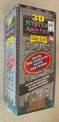 CULPRIT CASTLE 3D Mystery Jigsaw Puzzle (1996 Buffalo) -- 504 Piece -- SEALED - Image 1 of 2