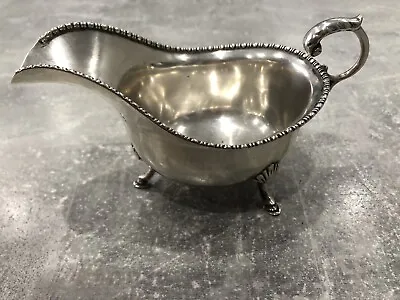 Antique Solid Silver Charles Weale Antique Gravy Sauce Boat 1922 Heavy 138g • 120£