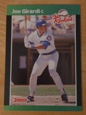 1989 DONRUSS "THE ROOKIES" JOE GIRARDI ROOKIE Chicago Cubs RC 