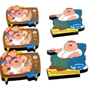 Family Guy/ 5 Piece Coaster Set/2 of Peter in Chair/ 3 Entire Family 1999 - Picture 1 of 11