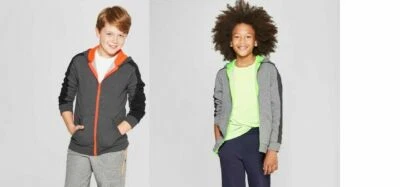 C9 by Champion Boys Cotton Fleece Full Zip Hoodie 2 Color Choices Sizes 6-7 NWT - Image 1 of 4