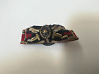 OLD WW1 / WW2 GERMAN 4 PLACE MEDAL UNIFORM RIBBON BAR WITH WOUND BADGE