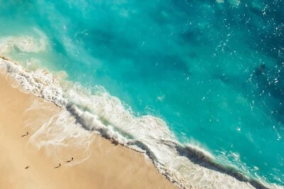 NEW BEAUTIFUL AERIAL BEACH POSTER PREMIUM WALL ART PRINT SIZE A5-A1 - Image 1 of 4