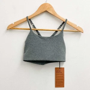 Girlfriend Collective Heather Gravel Grey Float Juliet Bralette XS - Picture 1 of 3