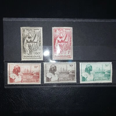 1947 Guadeloupe Stamps,Port of Basse-Terre, - Image 1 of 2