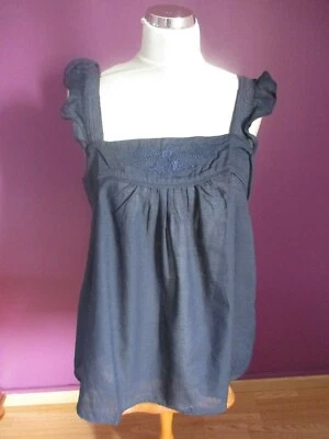 VETEMENT DE MATERNITE JOLI HAUT BLEU MARINE TAILLE 48 NEUF - Photo 1/4