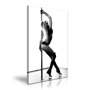 Sexy Lady Pole Dancer High Heels modernes Leinwandbild Wandbild ~ 5 Größen - Bild 1 von 7