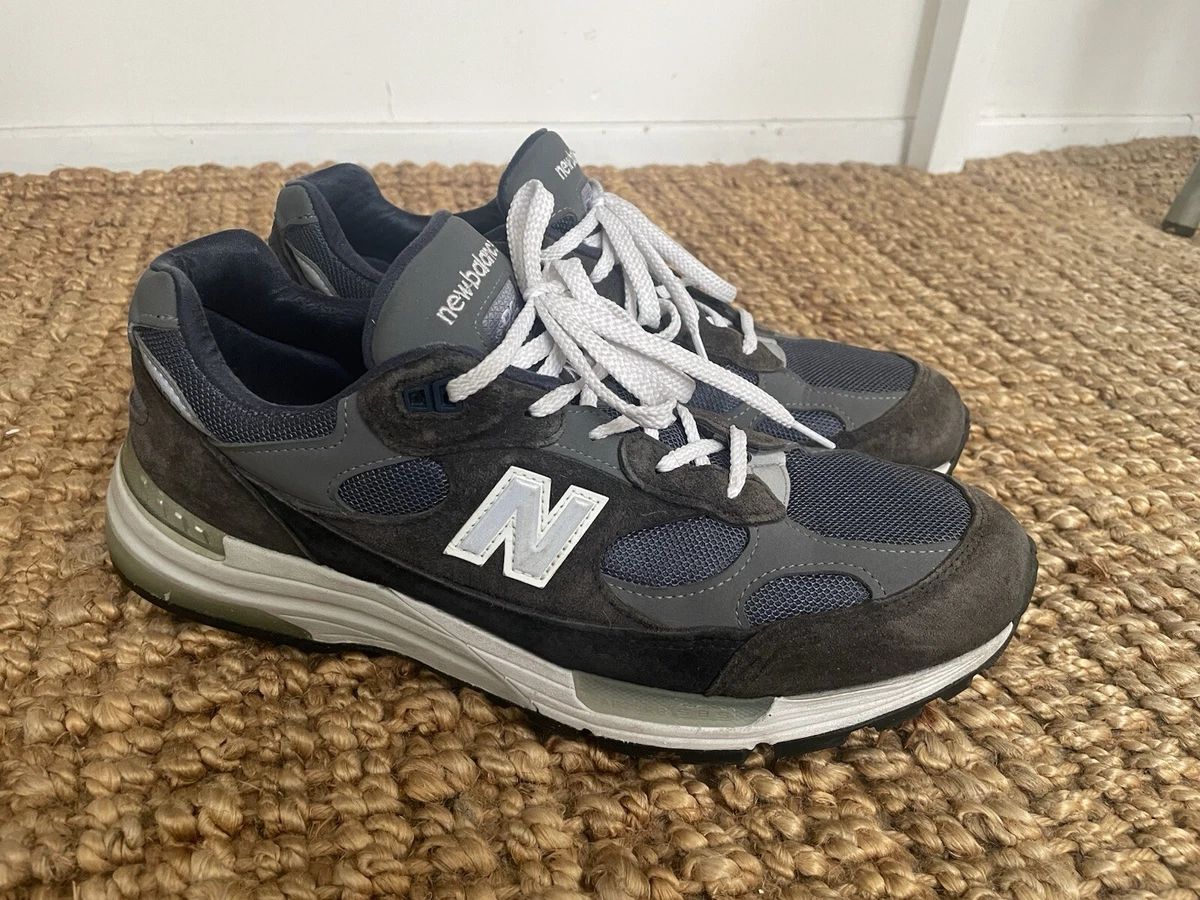 New Balance 992ネイビー USA New Balance 992 Navy Grey On Foot Review - YouTube
