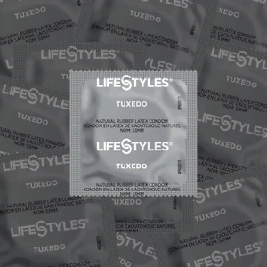 LifeStyles Tuxedo condoms * Black colored Lubricated Premium latex * - Picture 1 of 8