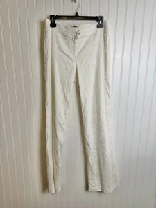 Elie Tahari Ivory Linen Blend Straight Leg Pants Size 8 N1 - Picture 1 of 5