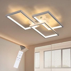 ZMH LED Modern Deckenlampe Dimmbar mit Fernbedienung Wohnzimmerlampe 63w 60cm - Bild 1 von 29