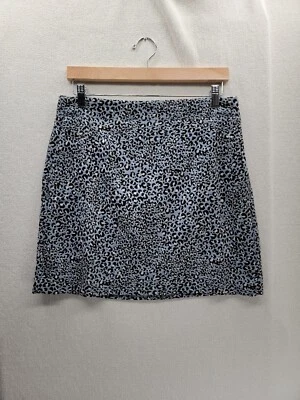 NUEVO CON ETIQUETAS LOFT Estampado Leopardo Cambio Cremallera Trasera Falda Talla-10 Foto 1 de 4