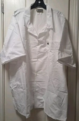 Шеф-повар многоцелевой Edwards белый повар рубашка с коротким рукавом кнопки карман размер 2XL - Изображение 1 из 4