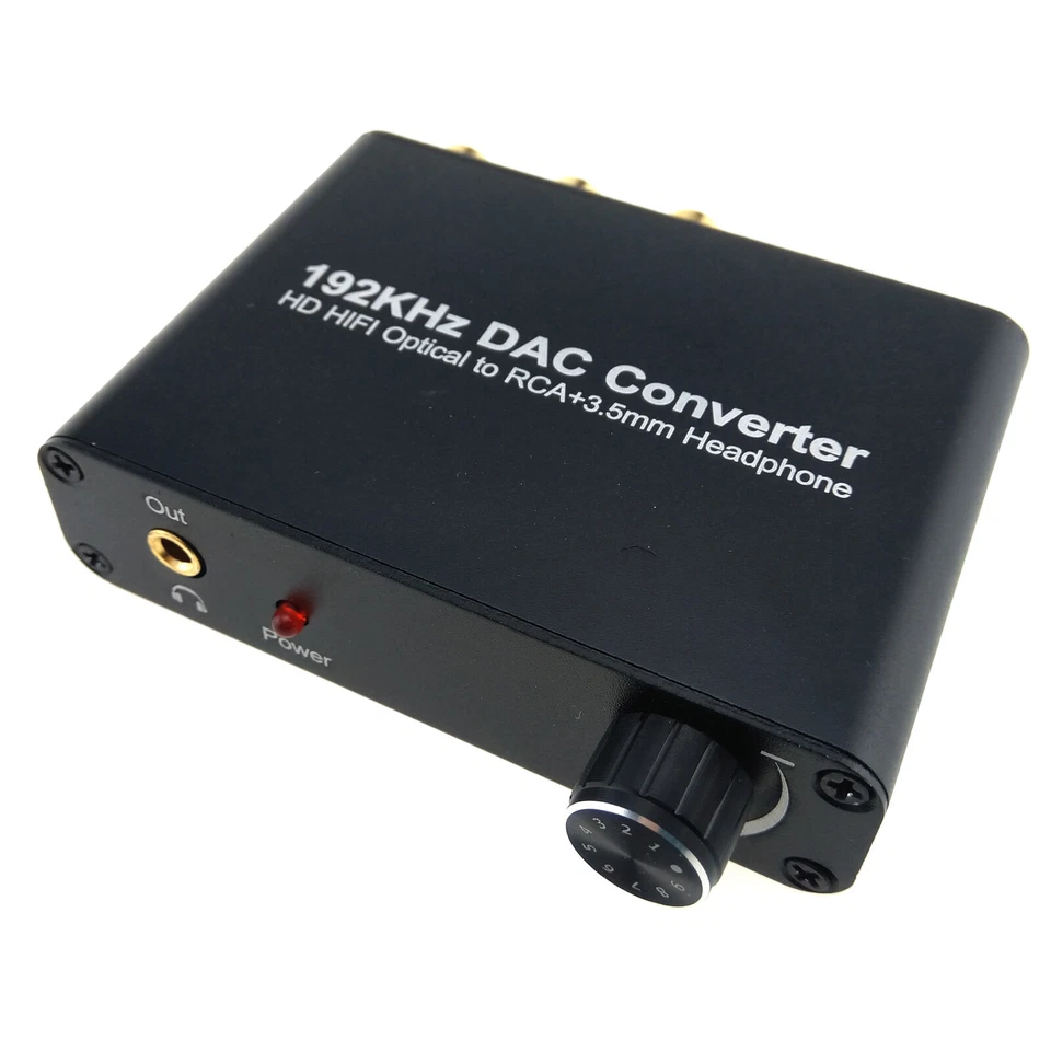 Toslink Coaxial Digital to Analog RCA 3.5mm Audio Converter Volume Controller - Image 1 of 4