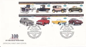 MICRONESIA 1996 FIRST DAY COVER, 100 YRS ON THE ROAD W/ FORD AUTOMOTIVE - Picture 1 of 1