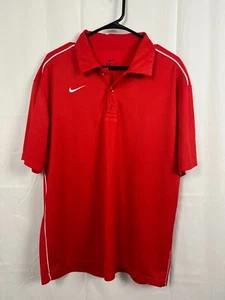 Nike Camicia Uomo Grande Dri-Fit Golf Polo Manica Corta Rossa - Foto 1 di 5