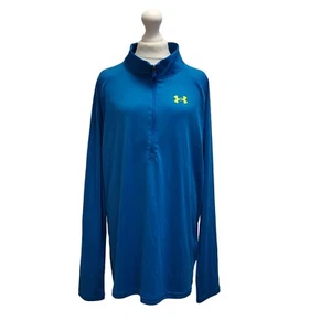 Under Armour Blue 1/4 zip Tracksuit Top UK Boys Size XL H13 - Picture 1 of 5