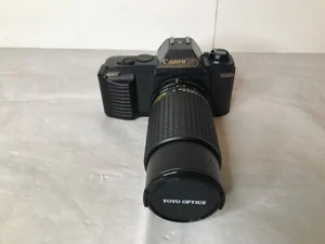 Canon T50 35mm SLR Film Camera w/ Toyo optics 75-200mm f4.5 lens - Picture 1 of 9
