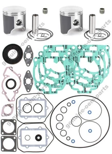 Ski-Doo 600 HO Dual Ring Pistons Full Gasket Kit Crank Seals Std 72mm 2003-2008 - Picture 1 of 24