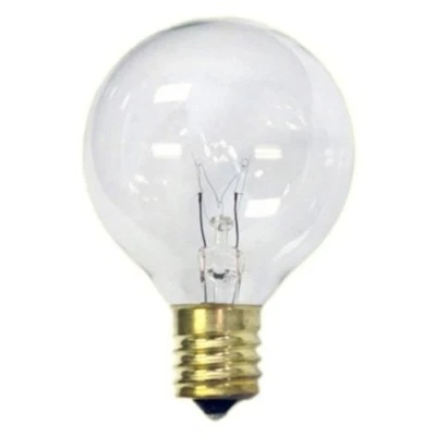  Globe Light Bulb G50 7W/130V E17 Base Clear Warm Soft Glow 12/BULBS  - Image 1 of 3