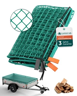 Anhängernetz 2,5x4,5M Abdecknetz Hängernetz mit Eckenmarkierung, Beutel, 8 Haken - Bild 1 von 4