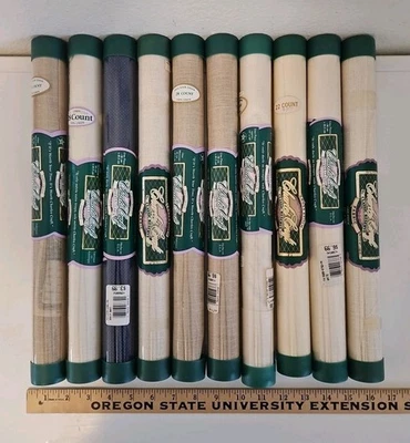 LOT OF 10 Charles Craft Fabric for Counted Cross Stitch in Tubes 15"x18" CCS - Image 1 of 4
