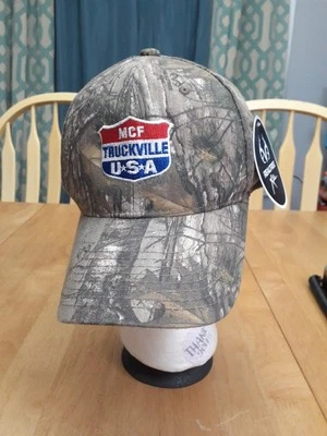 MCF Trucking USA CAMOUFLAG HAT BASEBALL CAP REAL TREE ADJUSTABLE SIZE CAMO  - Image 1 of 4