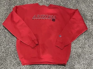 Vintage Arizona Wildcats Sweatshirt Mens L Large Crewneck Rare Red Champion NCAA - Picture 1 of 3