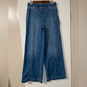 Spanx Damen Blue Denim Wide-Leg Jeans Größe L - Bild 1 von 7