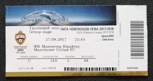 TICKET UEFA Champions League 2017/18 CSKA Moscow vs Manchester United # 548 - Picture 1 of 2