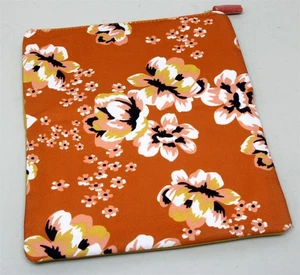 RACHEL PALLY FabFitFun Reversible Clutch Purse Zahara Orange Floral Print NWOT - Picture 1 of 4