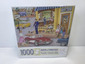 Bits and Pieces Puzzle 1000 Teile (The Corner Drug Store) 20" x 27" Neu Versiegelt - Bild 1 von 6