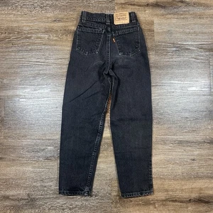 Vintage Levi’s Orange Tab Jeans Kinder Größe 12 Slim Schwarz Denim 90er Freizeit Schule - Bild 1 von 7