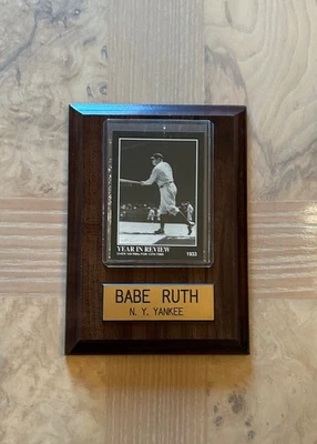 Babe Ruth 5x7 Plaque with Card - MLB New York Yankees - Image 1 of 2