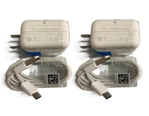 2 PACK Apple iPhone iPad Old Style Adapter + Charger Cable USB-C = MD836LL/A NEW - Picture 1 of 8