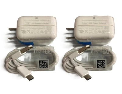 2 PACK Apple iPhone iPad Old Style Adapter + Charger Cable USB-C = MD836LL/A NEW - Image 1 of 4
