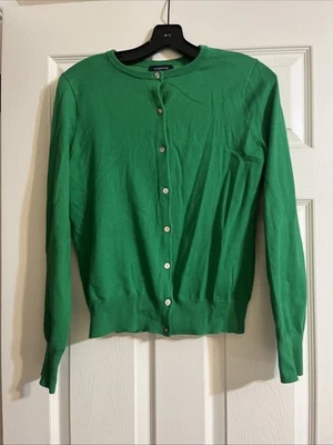 Lands' End Women's Green Button Down Cardigan Sweater Size XS 2-4  - Image 1 of 2