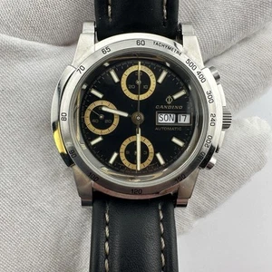 Candino Chronograph Valjoux 7750 Vintage Mens Automatic Watch 41mm Day & Date - Picture 1 of 11