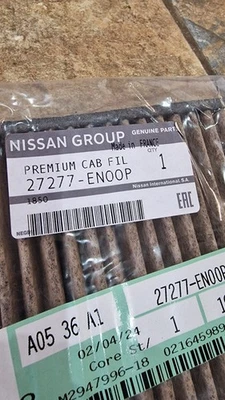 GENUINE NEW NISSAN QASHQAI +2 2006-2013 PREMIUM CABIN POLLEN FILTER 27277EN00P - Image 1 of 2