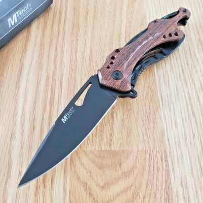 Cuchillo Plegable Asistido MTech Linerlock 31/2" Hoja de Acero Inoxidable Mango de Aluminio Foto 1 de 4