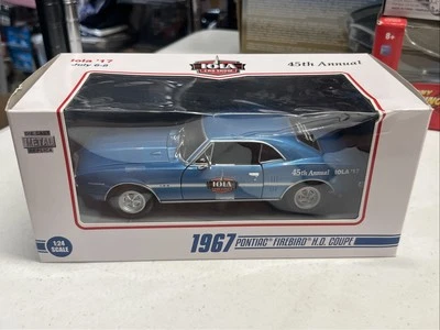 CROWN PREMIUMS  1/24 SCALE IOLA 1967 PONTIAC FIREBIRD 35TH DIECAST! BLUE! NIB! - Image 1 of 4