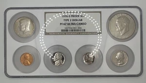 1976 S Proof Set Type 2 Dollar PF67 Ultra Cameo NGC #001-006 - Picture 1 of 8