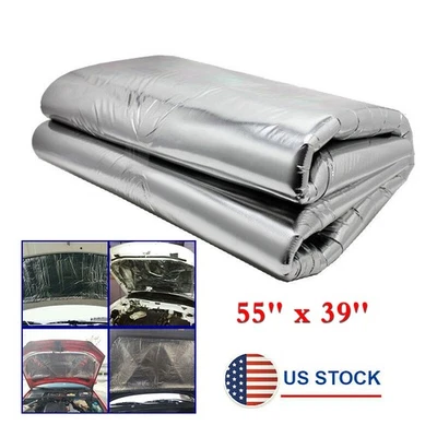 55''x39'' Car Heat Shield Mat Hood Door Noise Insulation Pad Sound Deadener USA Foto 1 de 4