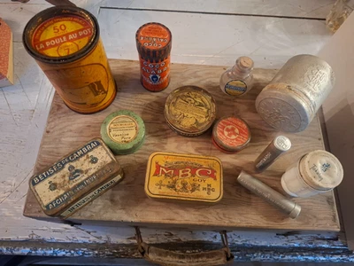 Lot de Boîtes Publicitaires métal/ verre / opaline - Anciens - Photo 1/4