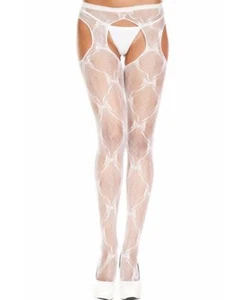 Brand New Bow Lace Suspender Pantyhose Music Legs 933 - Picture 1 of 5