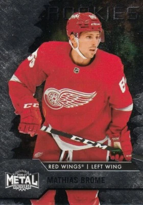 2020-21 Mathias Brome Skybox Metal Universe Rookie Hockey Card #132 - Image 1 of 2