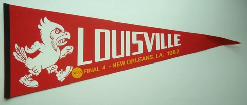 LOUISVILLE CARDINALS~1982 FINAL FOUR~NEW ORLEANS~OFFICIALLY LICENSED PENNANT Cover