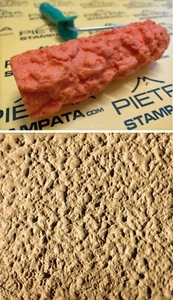 RULLO per intonaco stampato cemento PIETRA roccia concrete rubber stamp ROLLER - Imagen 1 de 3